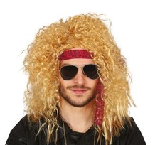 Parrucca Bionda Da Rocker Con