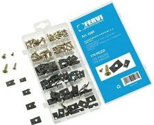 KIT ASSORTIMENTO SERIE SET 170 PIASTRA PIASTRE PIASTRINE A U CON VITE VITI CLIP