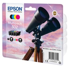 Multipack T02V640 Originale Epson 502 serie Binocolo nero giallo mangenta ciano