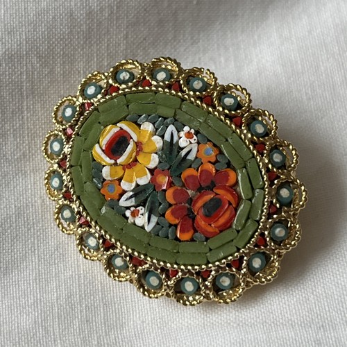Spilla micro mosaico vintage