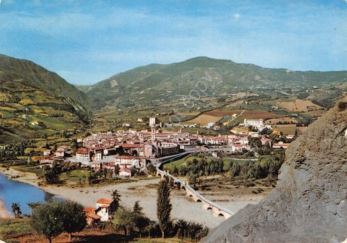 Cartolina bobbio panorama 1964 - cartolina,