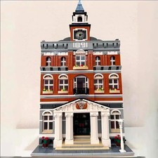 MOC Set Blocco Costruzioni Modulare Municipio 2767pz City Street Creator Mattoni Giocattolo