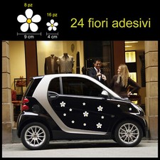 ADESIVI MARGHERITE STICKERS 24 FIORI PER AUTO CASCO MOTO SCOOTER a0016