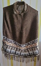 Alpaca Maglia Poncho: Braun
