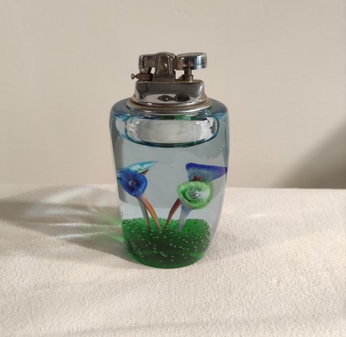 Vetro sommerso con fiori - ,