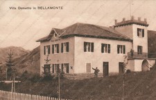 BELLAMONTE Villa Demattio Trento RARA Cartolina animata