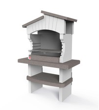 BARBECUE A LEGNA O CARBONELLA IN CALCESTRUZZO SAROM FUOCO "BOGOTA'" 125X64X18...