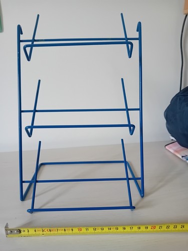 Espositore metallo blu - espositore,