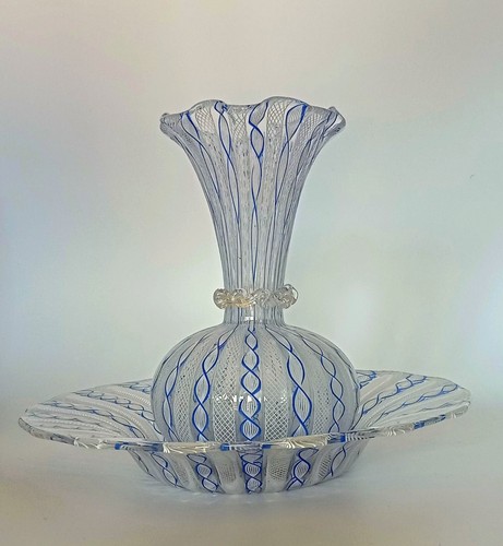 Piatto vaso murano zanfirico - vaso,