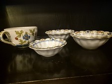 Piatti Ciotole Ente Ceramica Faenza  Decoro Garofano Vintage Collezione