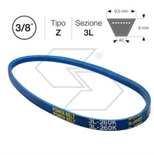 F1231609 Cinghia per Trattorino Bertolini motozappa 201- monomarcia (motore/camb