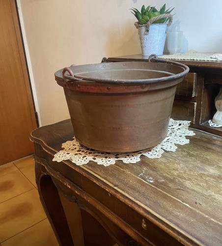 Antica pentola rame paiolo - pentola,