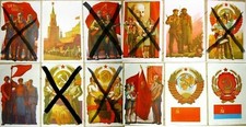 VINTAGE CCCP USSR POSTER SERIE COMUNISTA 1985 POPOLO URSS COMMUNIST PROPAGANDA