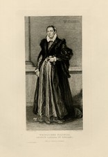 Stampa antica-genere-un ritratto di Pace Rivola Spini-Moroni-Siegl-1882