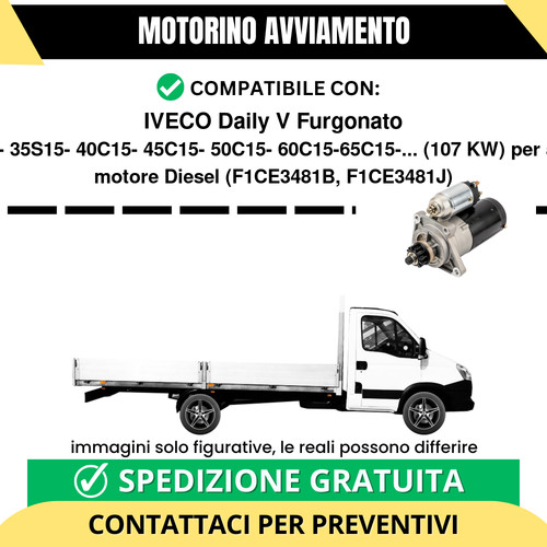 Motorino avviamento iveco - motorino,