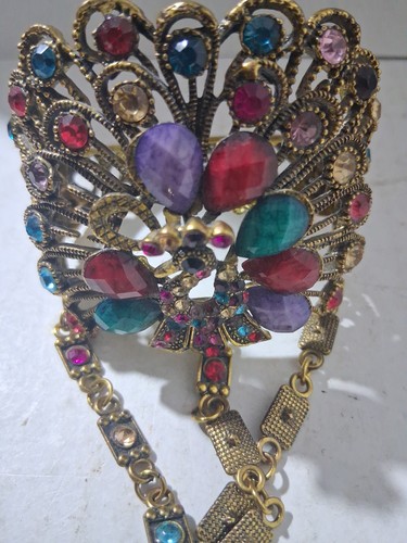 Bracciale con strass - , pavone