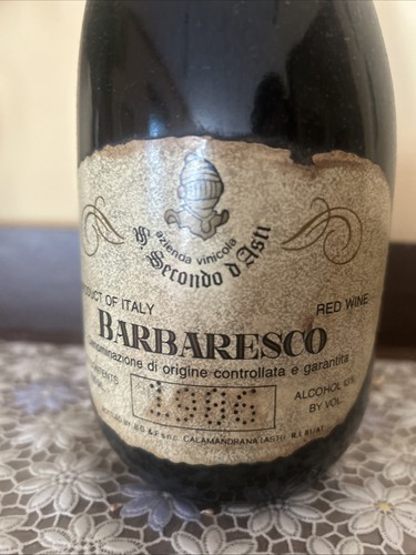 Vino vintage barbaresco anno - vino,