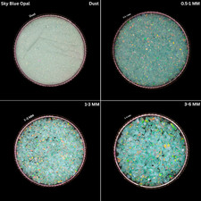 Opale blu cielo schiacciato