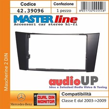 MASCHERINA AUTORADIO 2 DIN MERCEDES E W211 DAL 2003 AL 2009 ADATTATORE DUE DIN