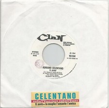 ADRIANO CELENTANO - 45 GIRI JUKEBOX E STICKER " TI AVRO' / LA MOGLIE L'AMANTE "