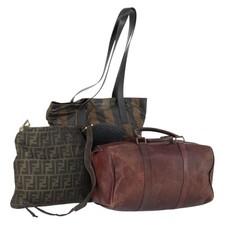 Borsa mano fendi pecan tela - pecan,