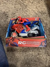 Rarissima moto radiocomandata Spiderman Marvel RC motobike telecomando giocattolo Disney