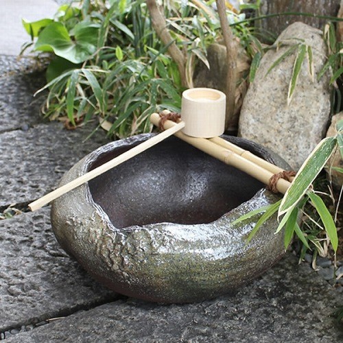 Tsukubai giapponese giardino - tsukubai,