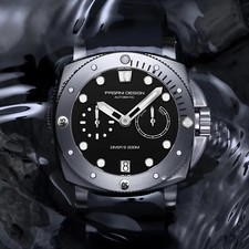? - Orologio Automatico Pagani Design Uomo PD 1767 Subacqueo 200M Nylon Nero