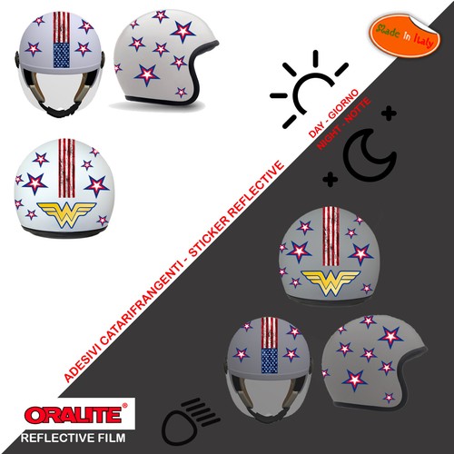 Adesivi casco rifrangenti
