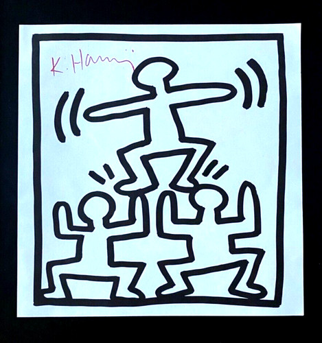 Keith haring stampa firmata - haring, +