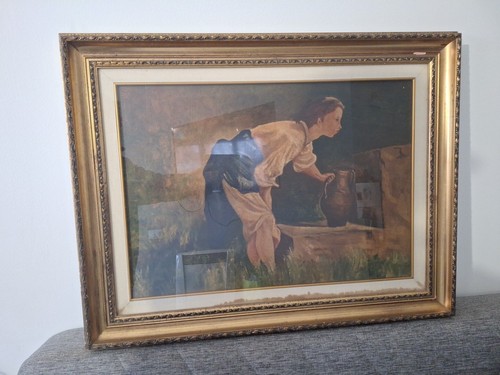 Quadro 90x70 donna con brocca - quadro,