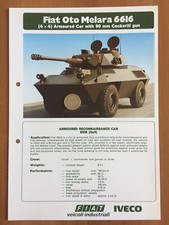 Rara Brochure ARMOURED RECONNAISSANCE CAR FIAT OTO MELARA 6616 with 90 mm Iveco