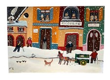 *HH* Quadro Olio Dipinto Udo Toniato Naif Paesaggio Ricovero Casa Del Fanciullo 