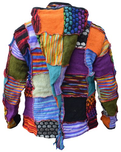Giacca maglia lunga hippie - in,