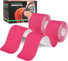 Nastro Kinesiologico Rosa (40 Strisce, 25Cm X 5Cm) | Taping Neuromuscolare Senza