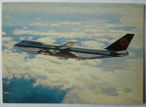 Cartolina lufthansa boeing 747 - cartolina,