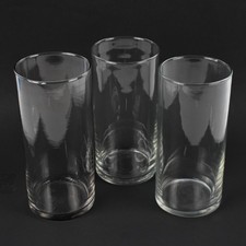 Lotto Di 3 Unbranded Vetro Trasparente Cilindro Vaso 1 7.75 " Alto 2 7.5