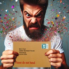 BOMBA GLITTER! Design unico, caricato a molla, vendetta, scherzo, trucco, coriandoli, anonimo