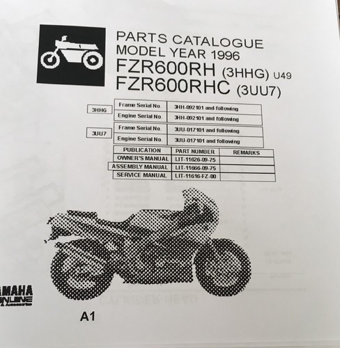 Yamaha fzr 600 3hhg rhc - yamaha,