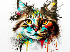 2 adesivi trasparenti gatto