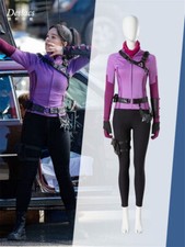 Costume Occhio di Falco Donna Kate Bishop Set Uniformi Festa Cosplay Show Disney MARVEL