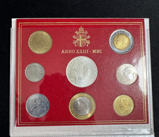 Serie Monete in lire con Argento Anno XXIII Pontificato Giovanni Paolo II - 2001