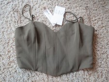 NWT ZARA Brown Corset Bustier