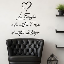 Adesivo murale frase famiglia