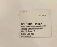Biglietto Ticket Calcio