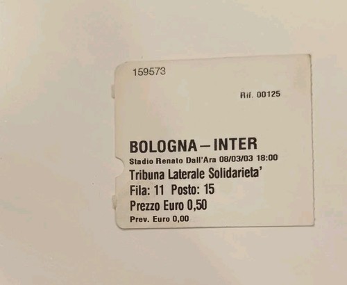 Biglietto ticket calcio - biglietto,