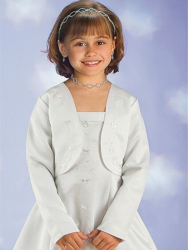Giacca comunione bambina fiori