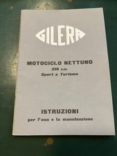 Libretto uso e manutenzione motociclo GILERA NETTUNO 250cc sport e turismo