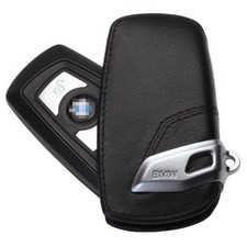 BMW GT Telecomando Chiave Custodia Pelle Porta Borsa Logo Auto Portachiavi Nero