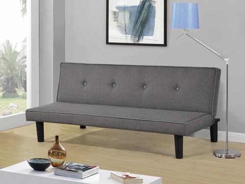 Divano letto grigio lino - letto,